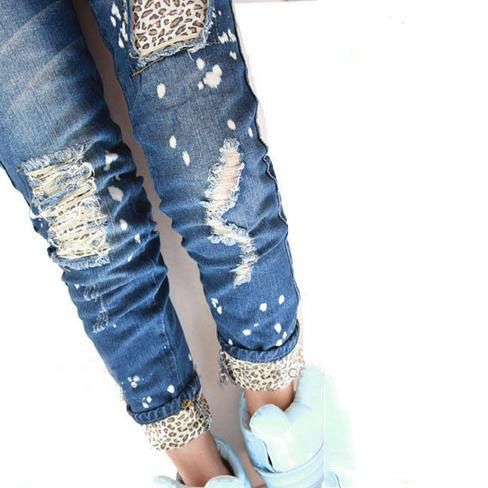 Calça jeans Leopardo