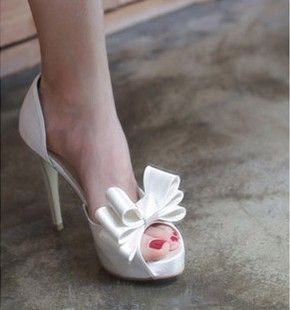 Peep toe Cetim